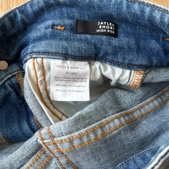 Veronica Beard Jaylen High Rise Denim Shorts Waterfall Wash Size 25 - Picture 6 of 7